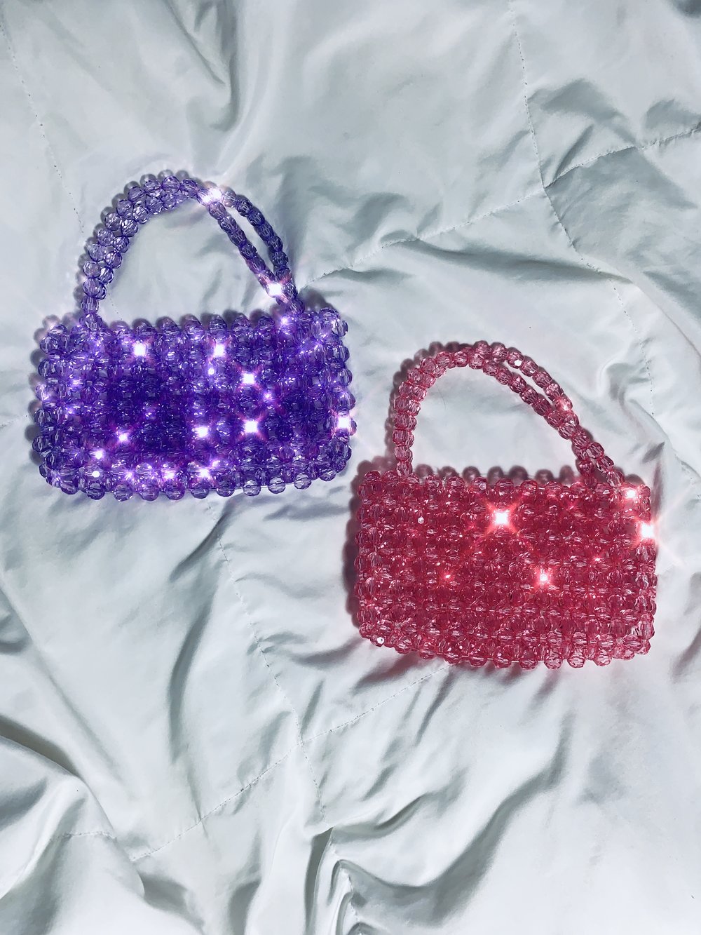 Mini Beaded Glass Hand Bag