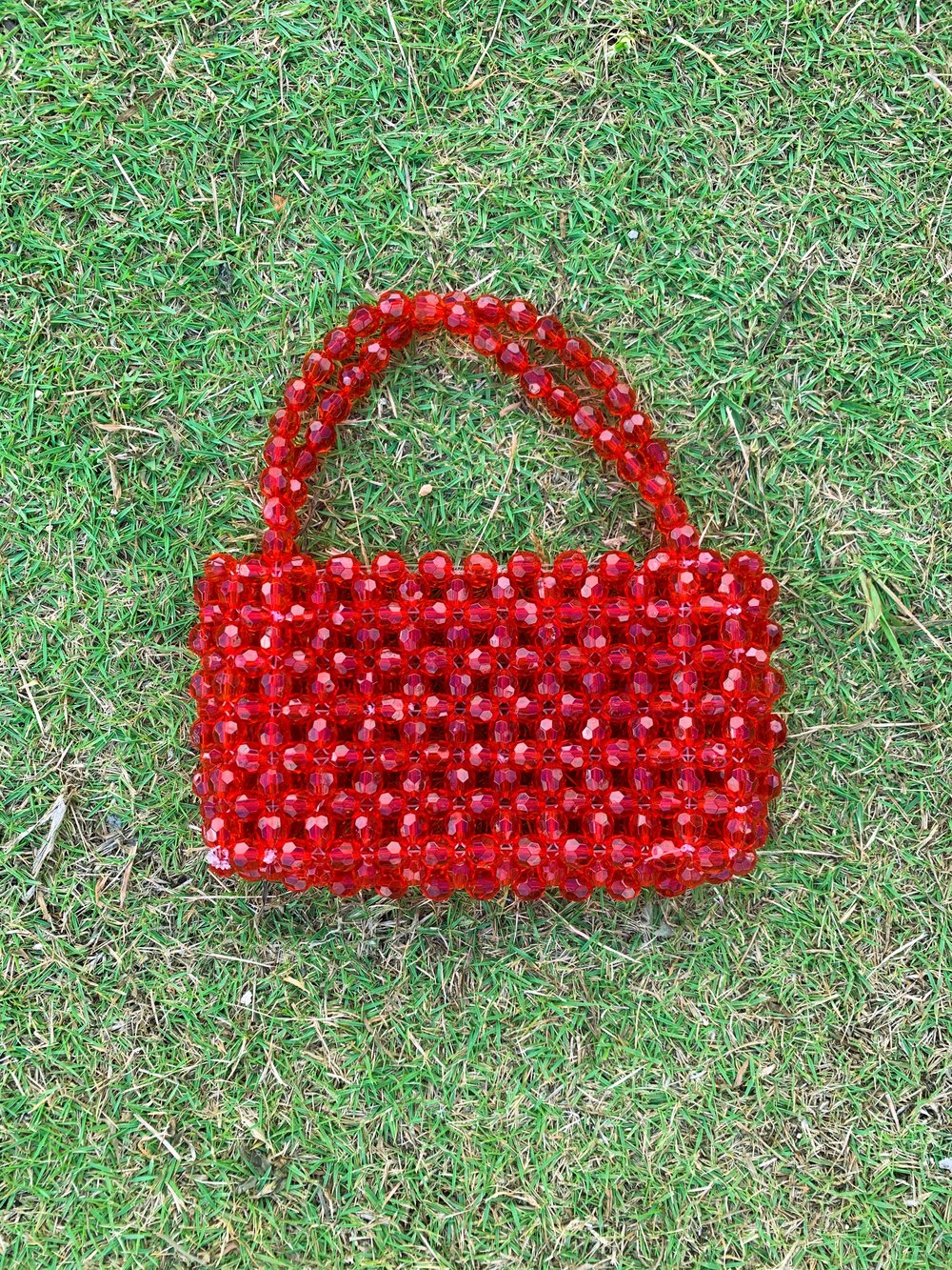 Mini Beaded Glass Hand Bag